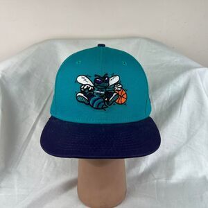 Charlotte Hornets snapback hat in blue and green